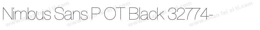 Nimbus Sans P OT Black 32774字体转换
